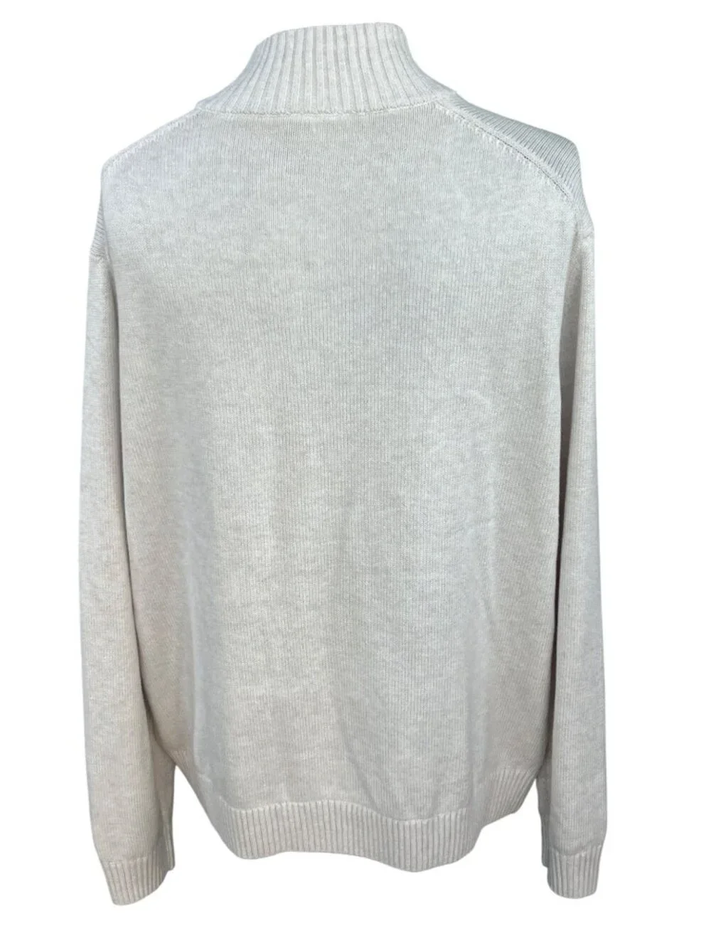 Rodd & Gunn Mens 2XL Cream Quarter Zip Sweater 100% Australian Cotton Logo